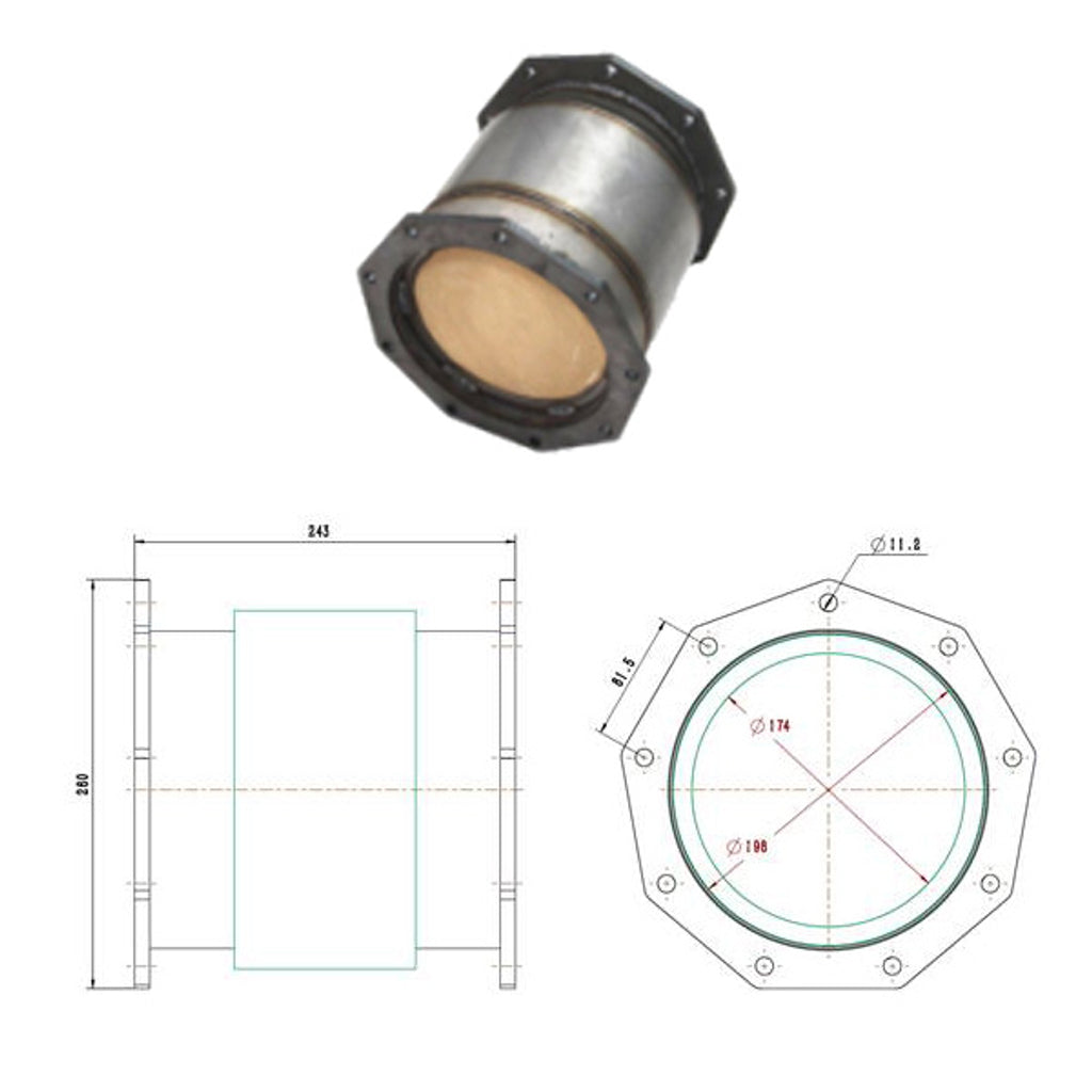 Redback Enviro Diesel Particulate Filter for Mitsubishi Rosa (06/2008 - on)
