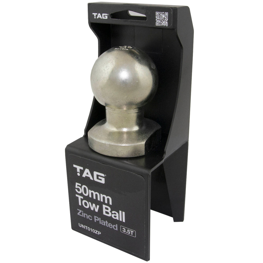 TAG Zinc Plated Tow Ball - 50mm, 3.5 tonne