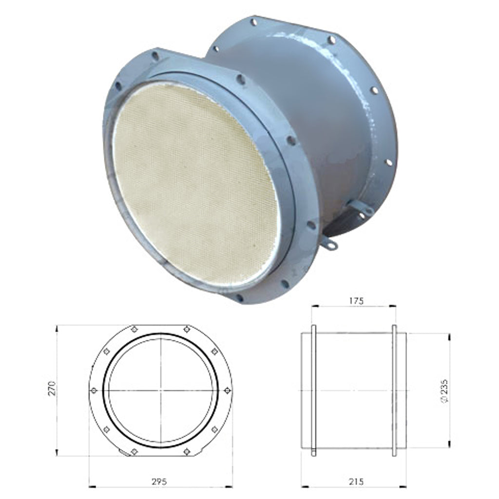 Redback Diesel Particulate Filter for Isuzu NPR (08/2015 - on), Npr200 (01/2008 - 2016), Nlr200 (2010 - 2016), Npr250 (09/2005 - 2008), Isuzu FVR165-260 (07/2016 - on), FVR165-300 (07/2016 - on), Isuzu FVD165-260 (07/2016 - on), FVD165-300 (07/2016 -...