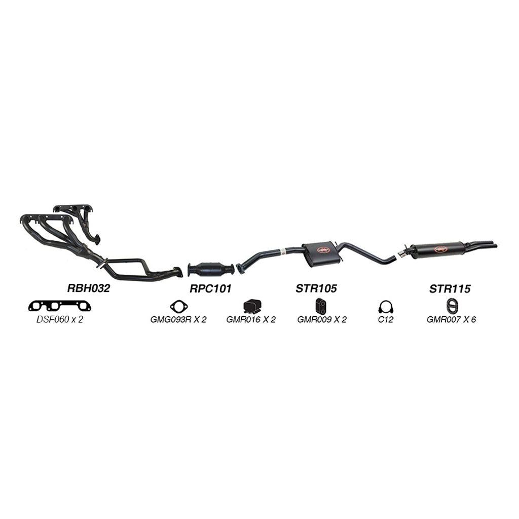 Redback Exhaust System for Holden Commodore (08/1988 - 04/1995), Calais (08/1988 - 1995)