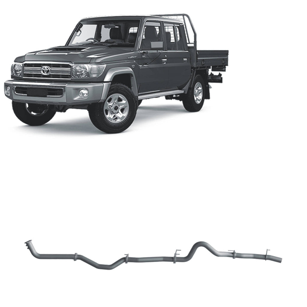 Redback Extreme Duty Exhaust for Toyota Landcruiser 79 Series with Auxiliary Fuel Tank (11/2016 onwards)