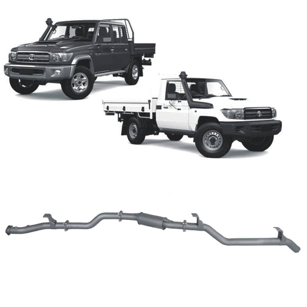 Redback Extreme Duty Exhaust for Toyota Landcruiser 79 Series with Auxiliary Fuel Tank (11/2016 onwards)
